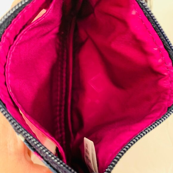 Vera Bradley Painted Paisley ID Case Zip Wallet Key Ring Window - Picture 6 of 8